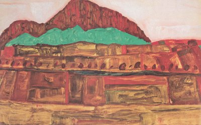 Mountain Landscape by Egon Schiele